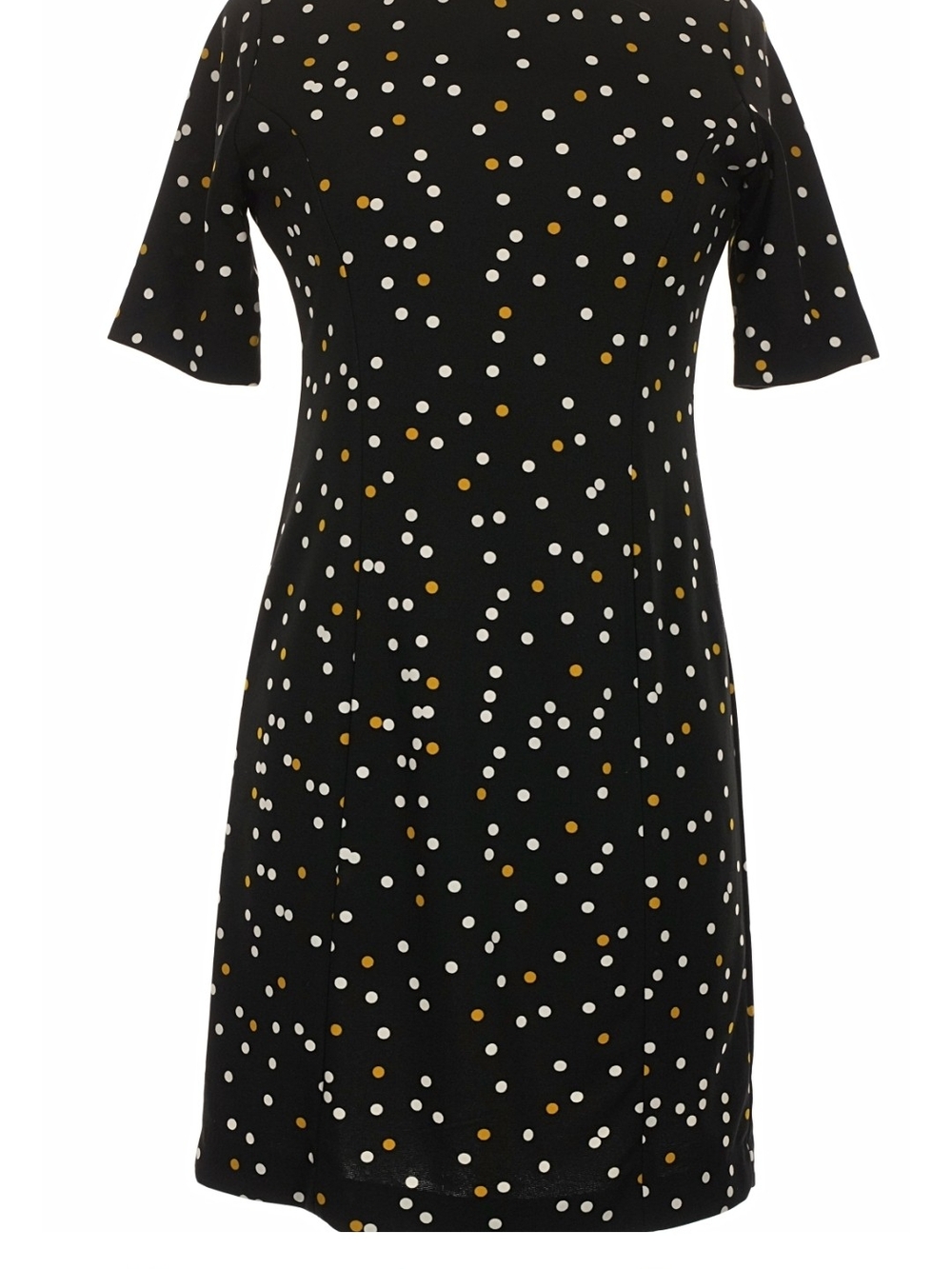 Black Polka Dot Short Sleeve Dress